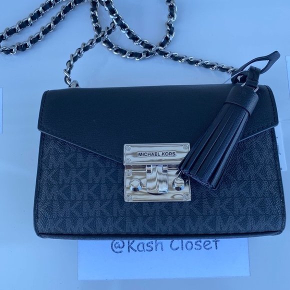 Michael Kors MK Rose SM Crossbody Bag -Black - Picture 13 of 13